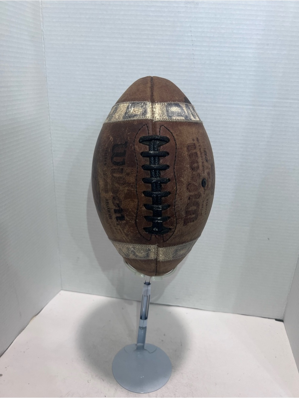 Vintage Wilson Brown Leather Football with Black Laces